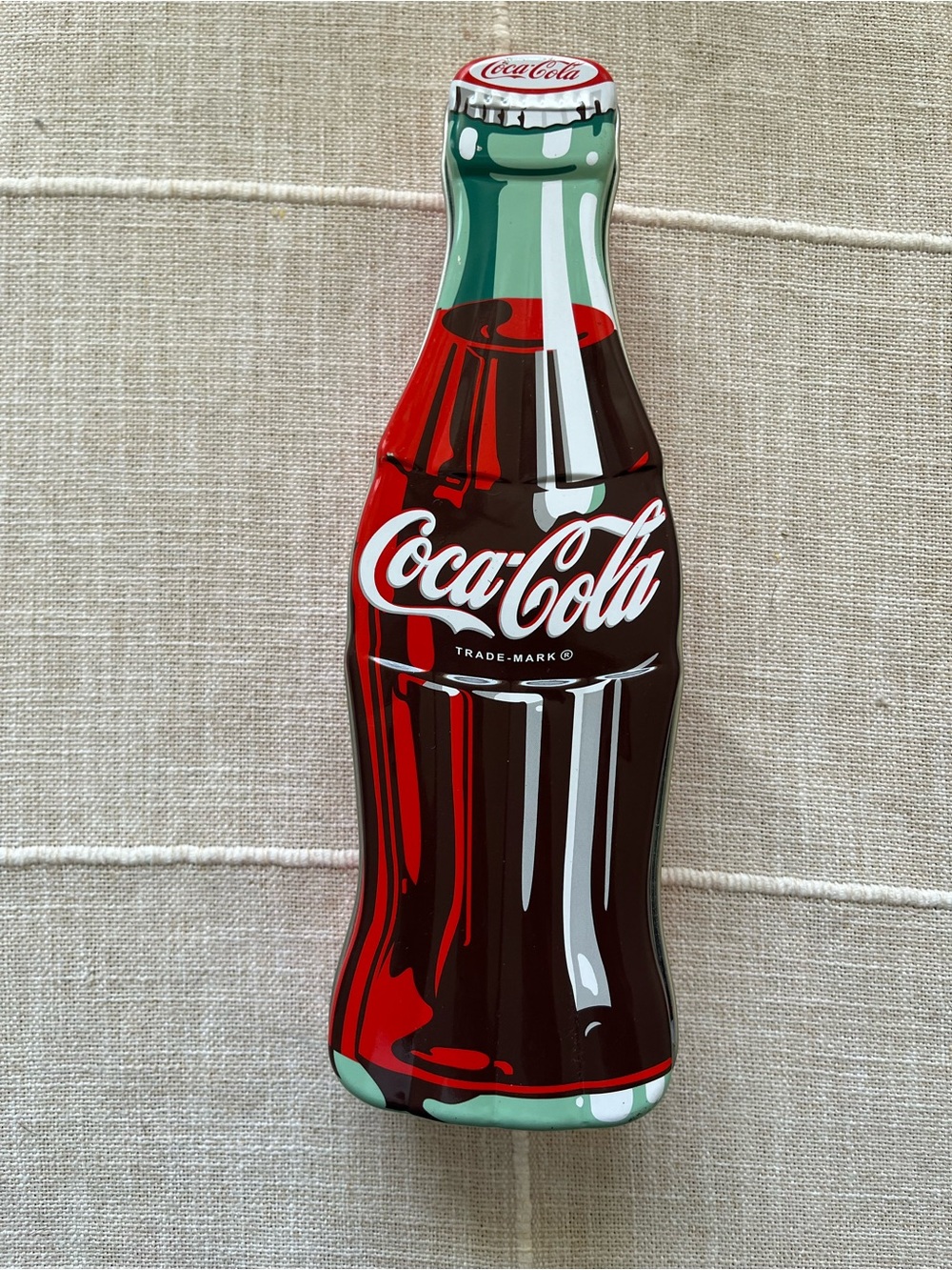 Coca-Cola Red Lip Smacker Tin with Green and Brown Accents